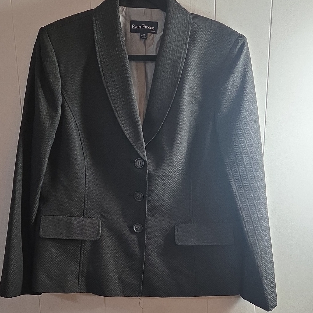 Evan Picone Women's Dark Gray Blazer